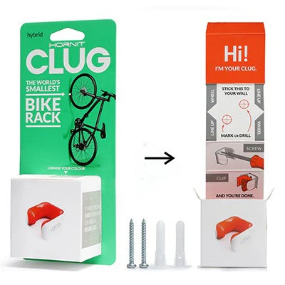 Soporte de pared para bicicleta Hornit Clug Hybrid para cubiertas intermedias - Image 6